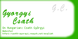 gyorgyi csath business card