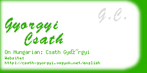 gyorgyi csath business card